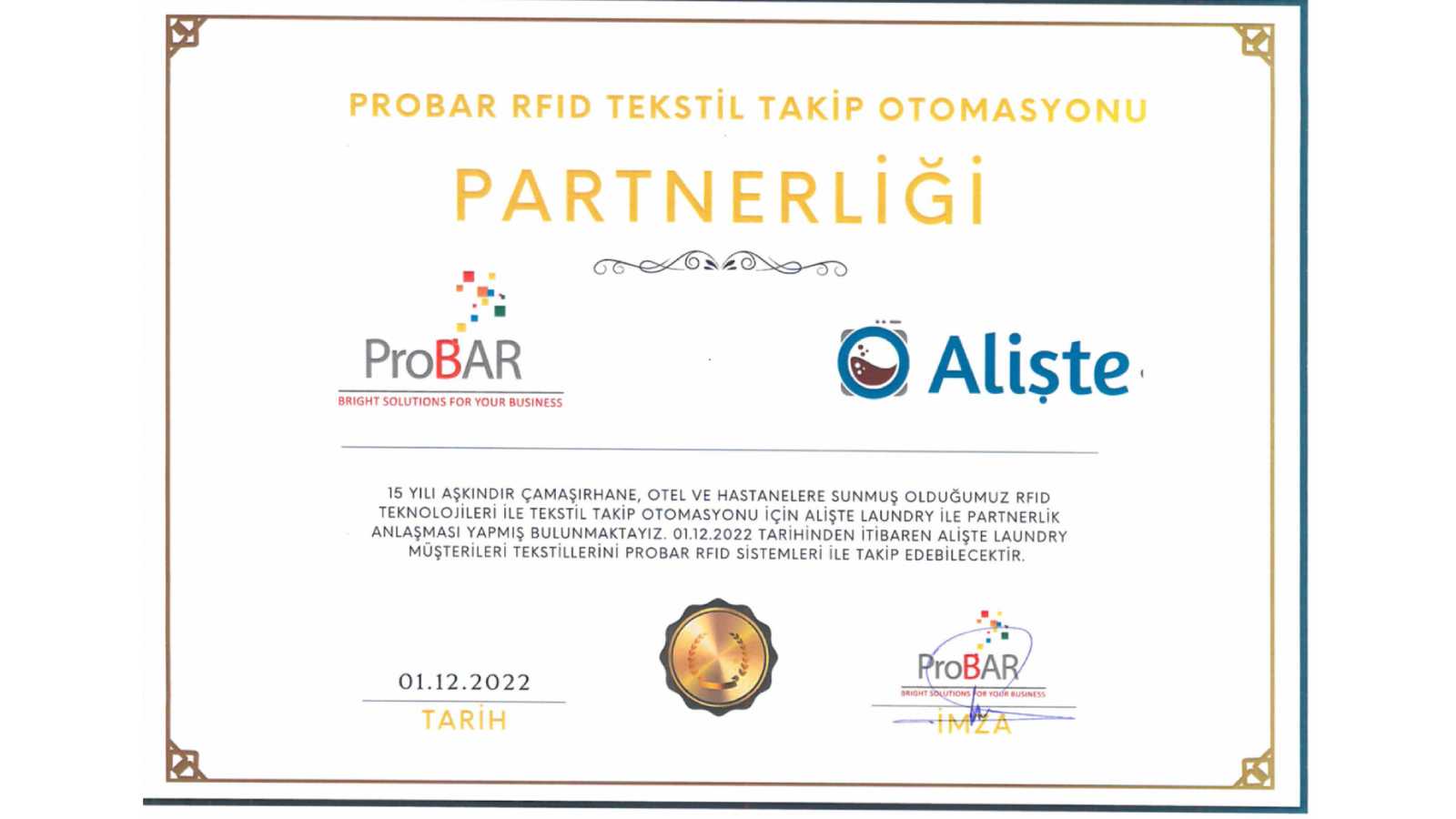 PROBAR - ALİŞTE Belge